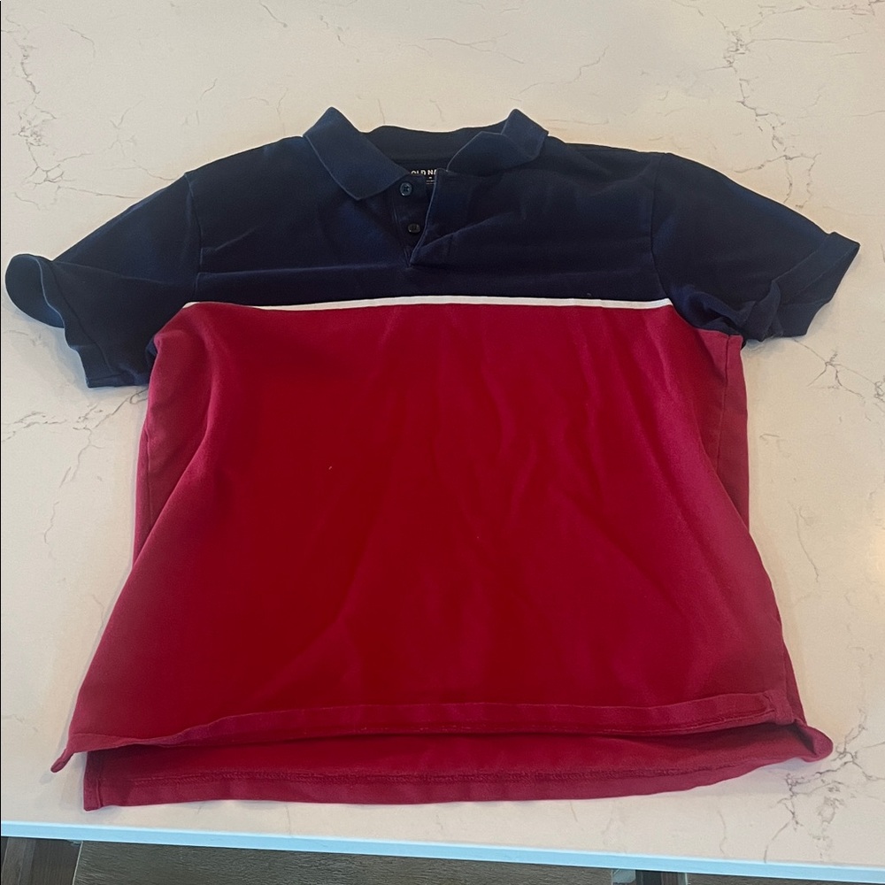 Navy and Red Kids Polo Shirt